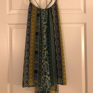 Multi color backless dress